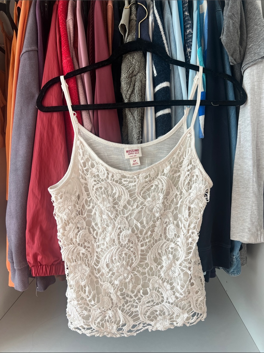 Mossimo Supply Co. Cream Crochet Lace Camisole Tank
